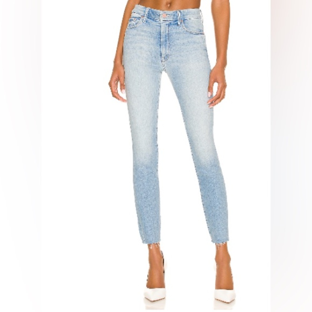 MOTHER High Waisted The Looker Ankle Fray Jeans💋